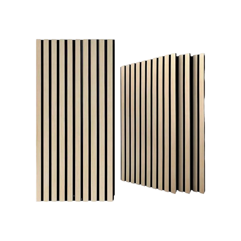 Natural Oak Veneer Slatted Acoustic Panel