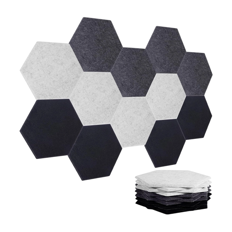 Hexagonal Multi-Color Combination Polyester Fiber Acoustic Panel