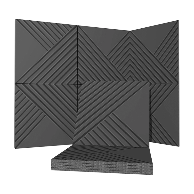 High-Density Diagonal-Groove Polyester Fiber Acoustic Panel
