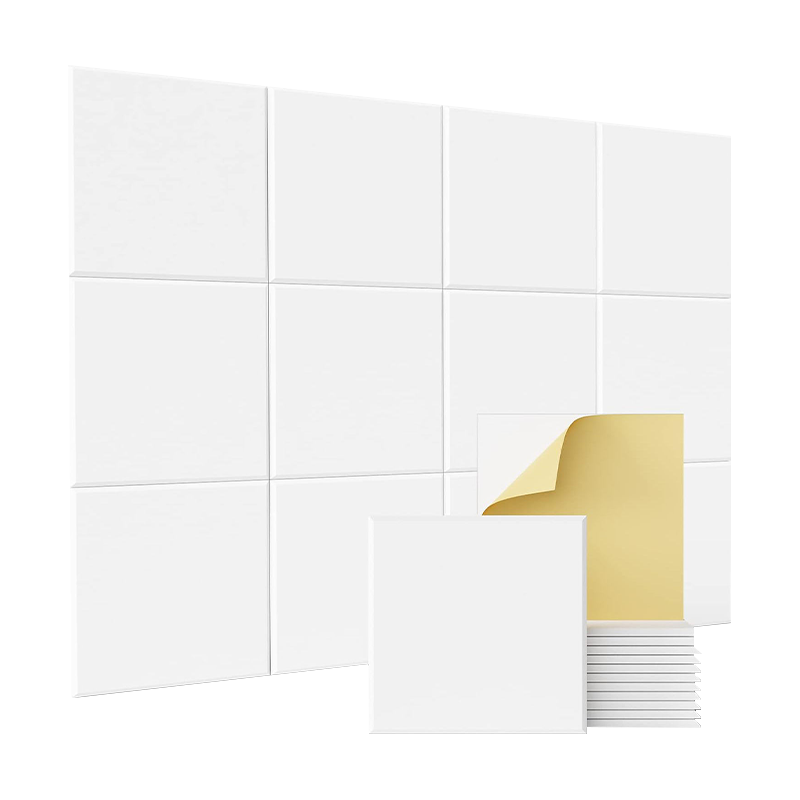 Minimalist Square Self-Adhesive Polyester Acoustic Panel Tiles